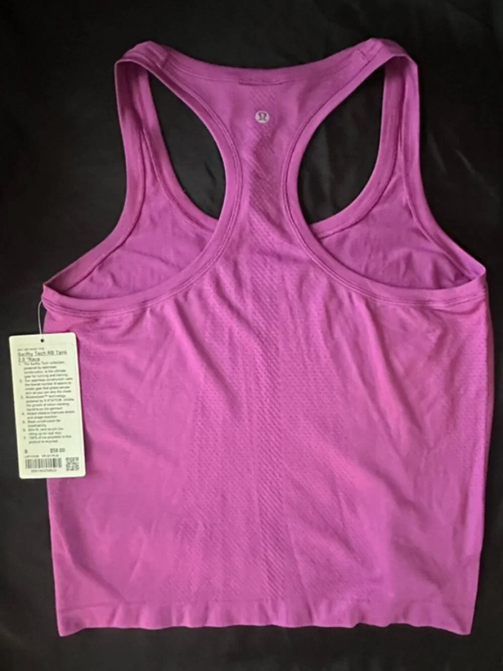 lululemon athletica Swiftly Tech RB Tank 2.0 *Race Vivid Plum Size 8 NWT